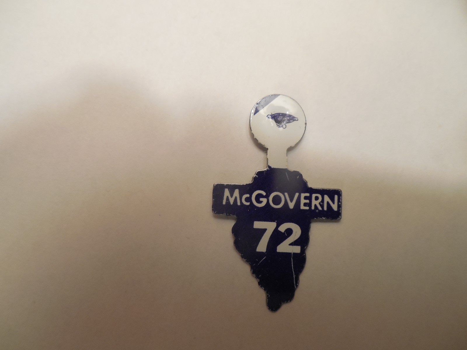 Illinois George McGovern Campaign Pin Back Button Tab Presidential President ’72