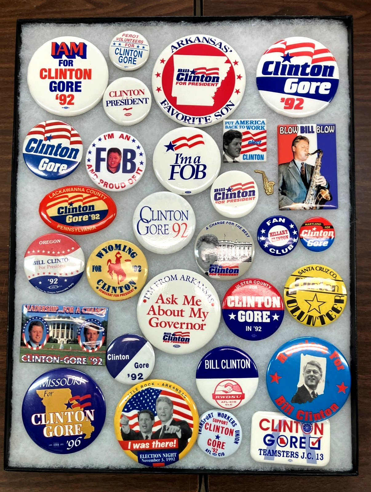 Bill Clinton Campaign Button Lot