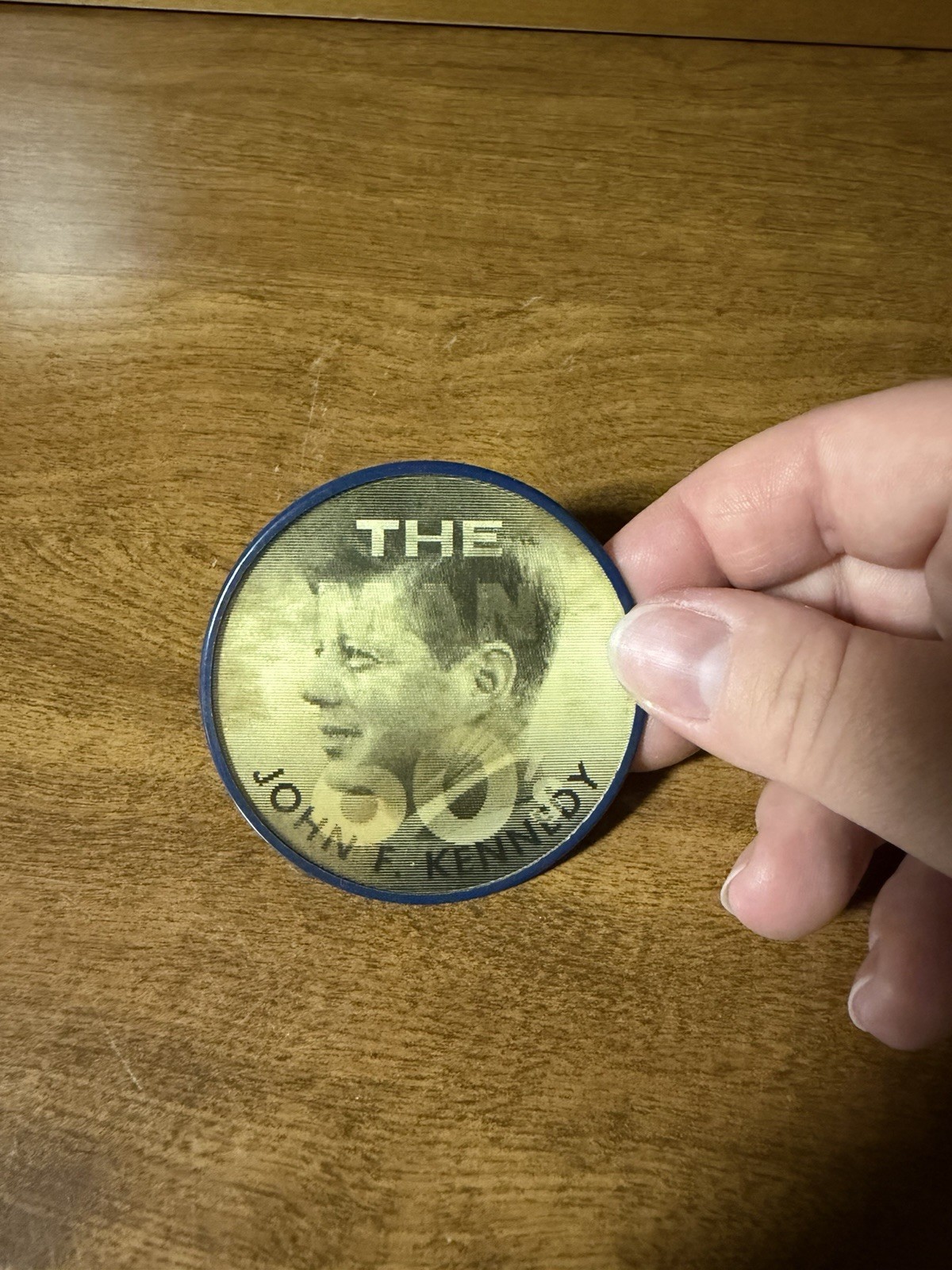 vintage 1960 John F. Kennedy “The Man for the 60’s” campaign button