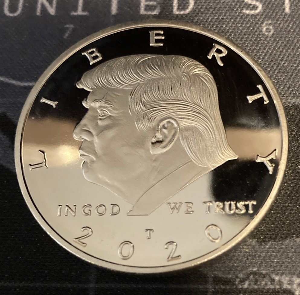 2020 Donald Trump Silver Plated Challenge Coin MAGA – US Seller