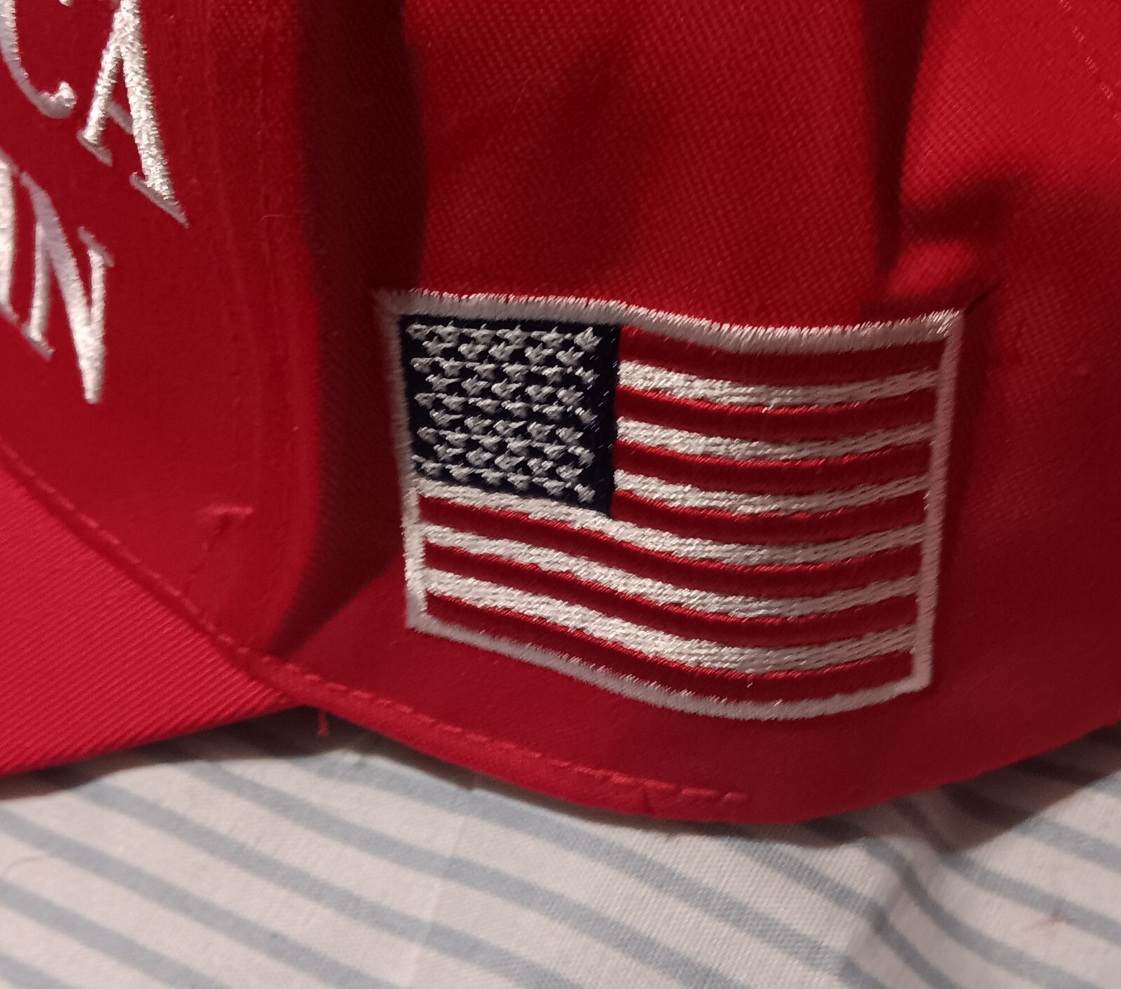 Red & White Trump 45-47 Make America Great Again 2024 MAGA Hat USA MADE