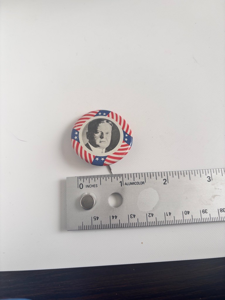 Herbert Hoover for President 1928 campaign button reproduction