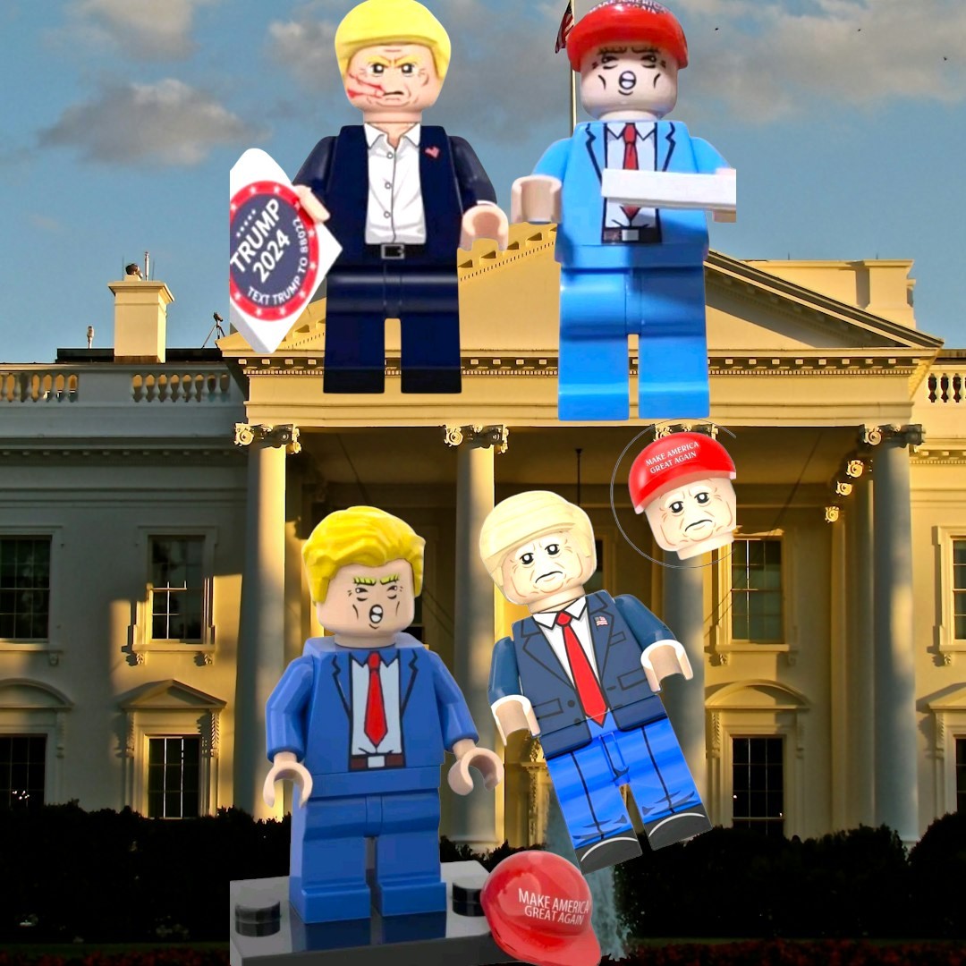 4🦅 Figures Lot Donald Trump Mini figure MAGA Hat Assassination Toy President