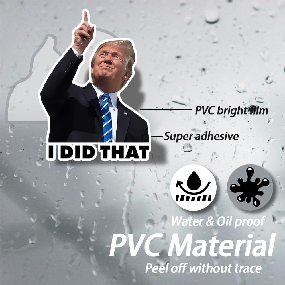 3″ Mixed Pattern Trump Stickers – 100 Pcs Waterproof & Fade-Resistant