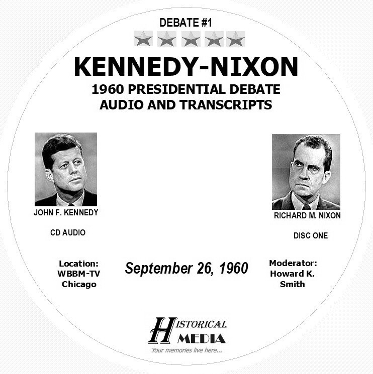 JOHN F. KENNEDY & RICHARD M. NIXON 1960 DEBATES – 4 DEBATES ON 4 AUDIO CDs