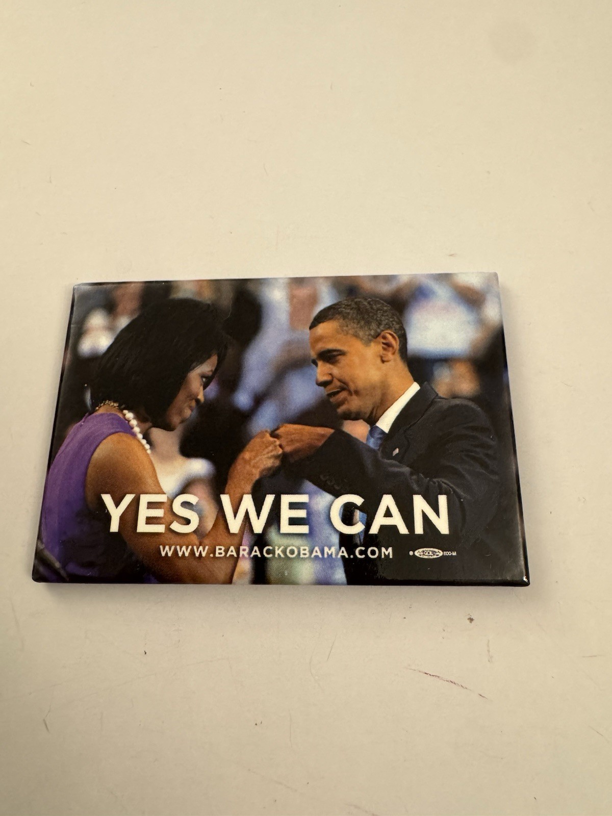 Barack Obama & Michelle 2008 President Yes We Can Campaign Magnet C1