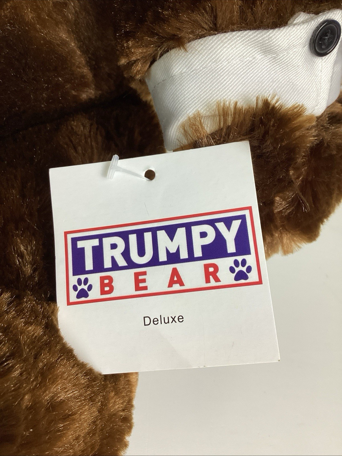 Trumpy Bear Deluxe Plush Trump Bear with Pack Away American Flag