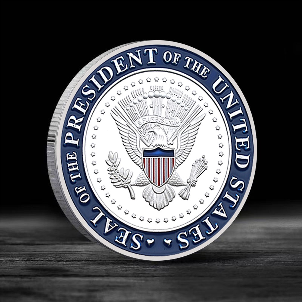 Joe Biden Silver Plated Presidential Coin US Seal & Liberty Commemorative Medal