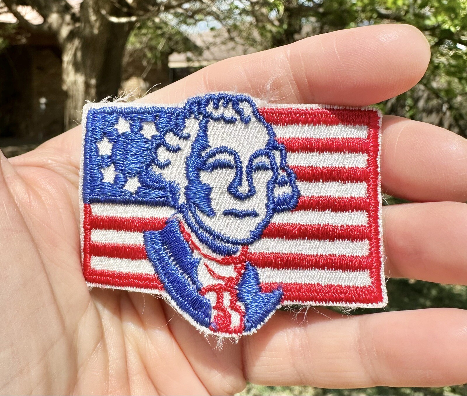 George Washington Commemorative Sew Patch President Red White Blue Patriotic USA