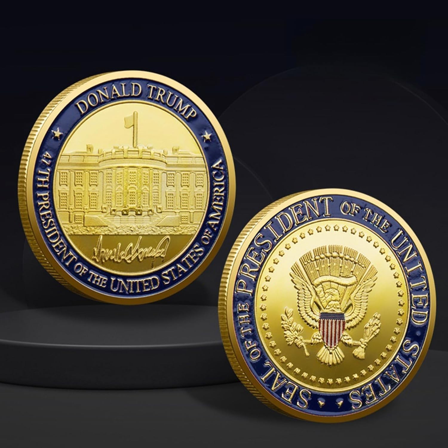 Donald Trump 45Th & 47Th Presidential Inauguration Challenge Coinn – Gold-Plate