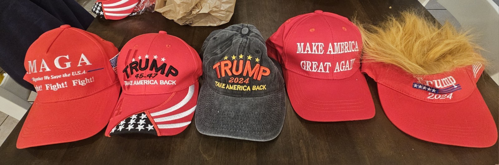 Donald Trump Merchandise MAGA Fan Pack. Hats, Yard Sign, Socks, Decals..