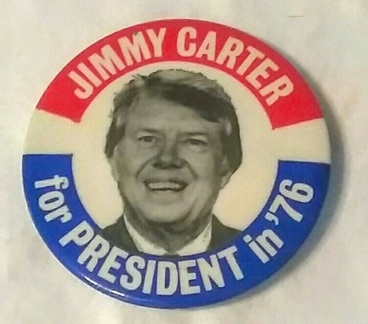 Jimmy Carter for President 1976 Campaign Button Pin Georgia Democrat Candidate