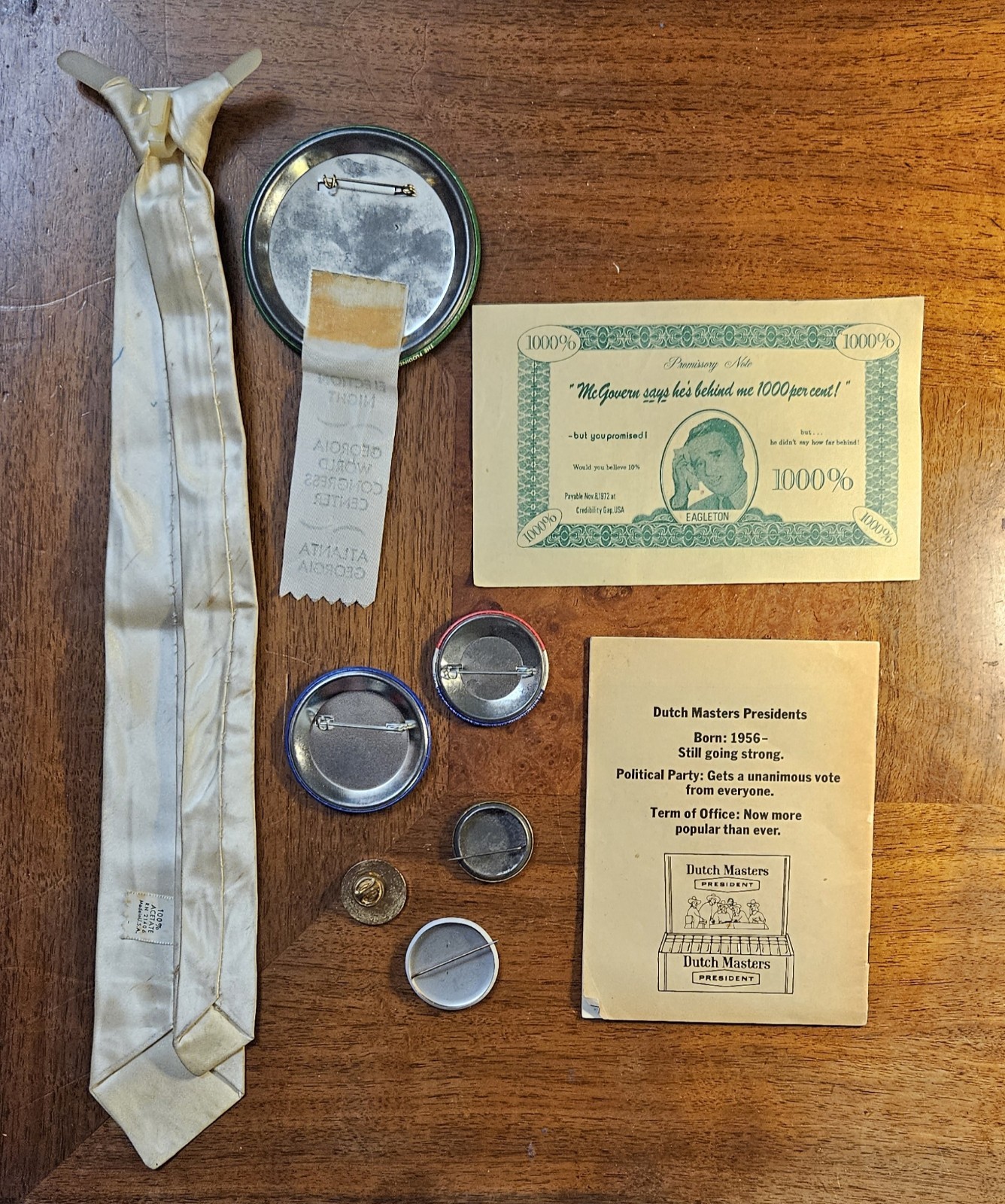 VINTAGE CAMPAIGN MEMORABILIA 1960s-1990s Perot Wallace Carter Goldwater Bush