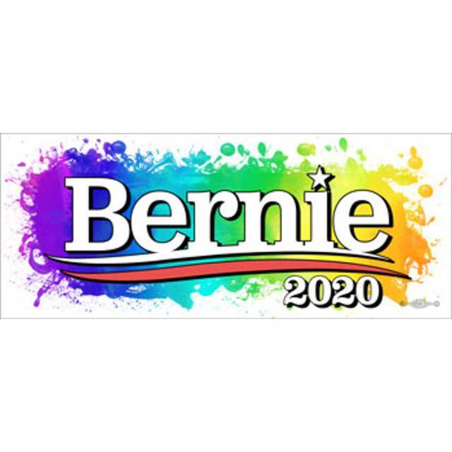 Bernie Sanders 2020 For President Color Background Bumper Sticker Decal
