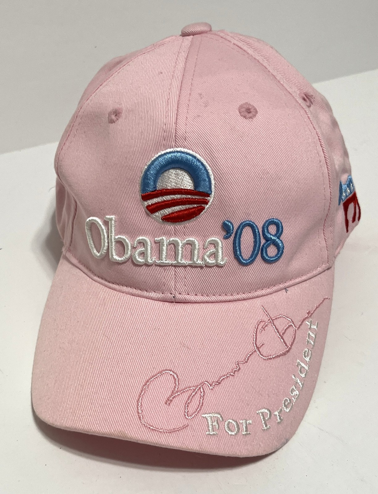 Obama ’08 Pink Presidential Campaign Hat Cap Change We Can Believe Vietnam