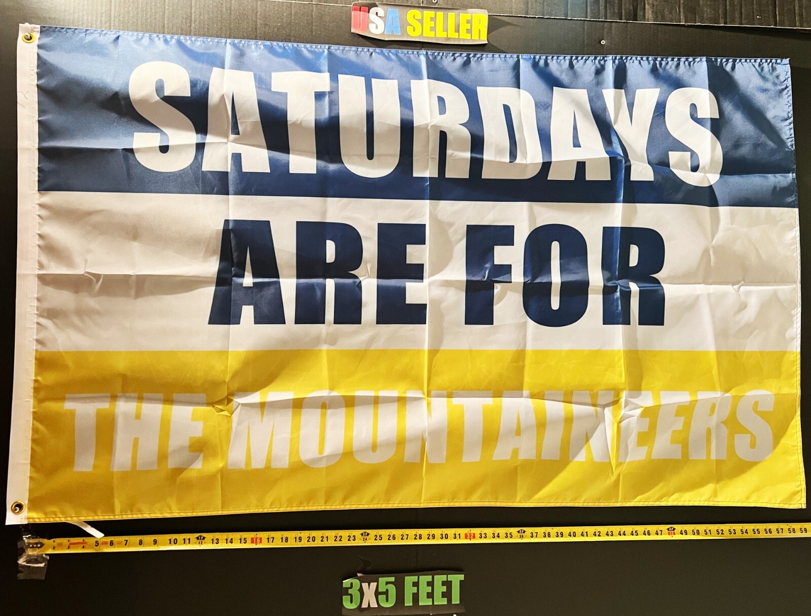Football Flag FREE SHIPPING West Virginia Mountaineers NCAA Beer USA Sign 3×5′