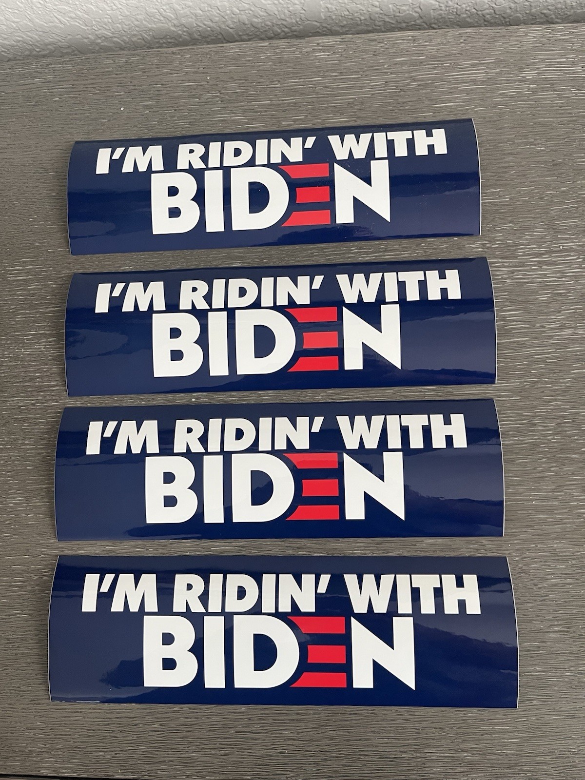 (4) Im Ridin With Biden Joe Biden Bumper Stickers 8.5 X 2.75’’