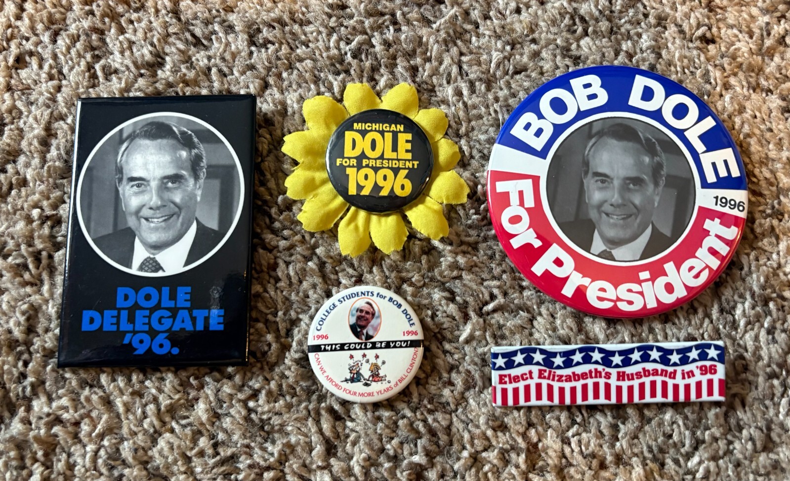 Bob Dole 1996 Presidential Campaign Button Group