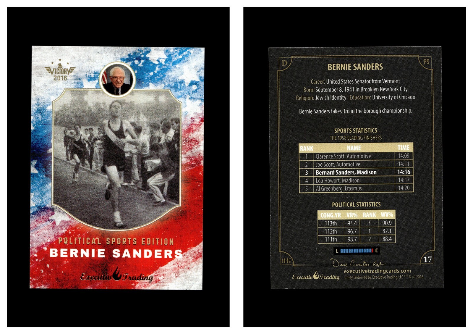 2016 Victory Political Executive Trading Cards Donald Trump Hilary Clinton /200
