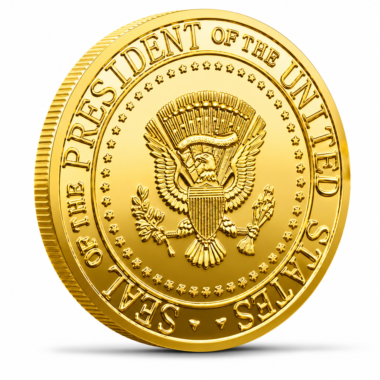 Donald Trump Second Term 2025-2029 Commemorative Coin, Electro Gold Plated Coin