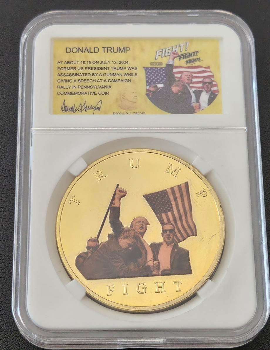 SALE! USA President Donald Trump Fight Shooting Assassination Coin