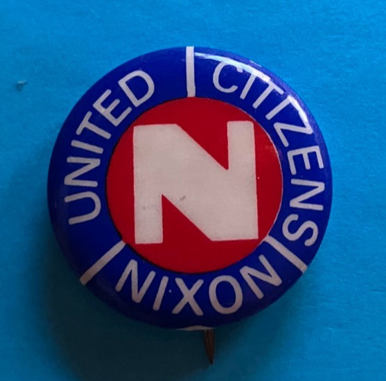 Political Campaign Button-United Citizens Nixon-1968-One Inch