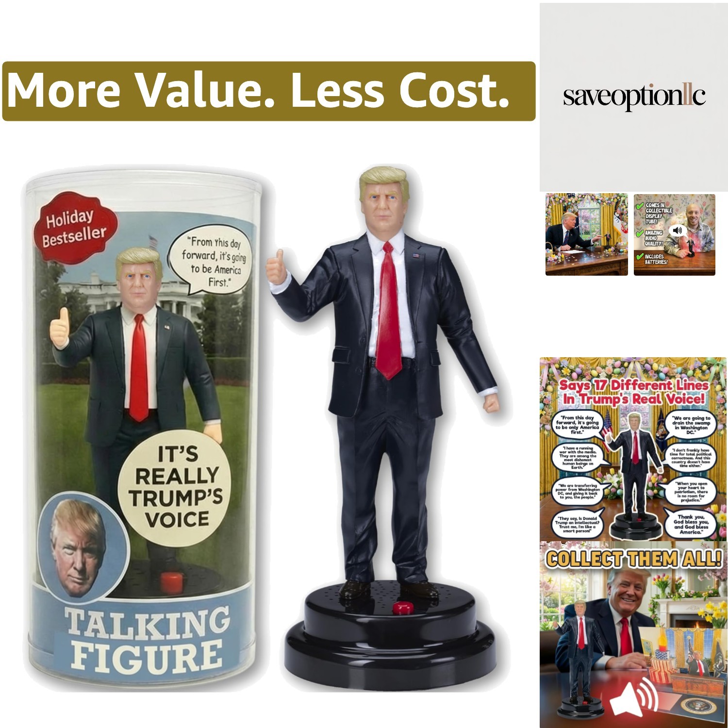 Donald Trump Talking Figure with Real Voice – Best Trump Gift for Men, Funny …