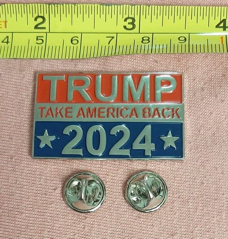 Trump Take America Back 2024 Presidential Political Campaign Enamel Lapel Pin