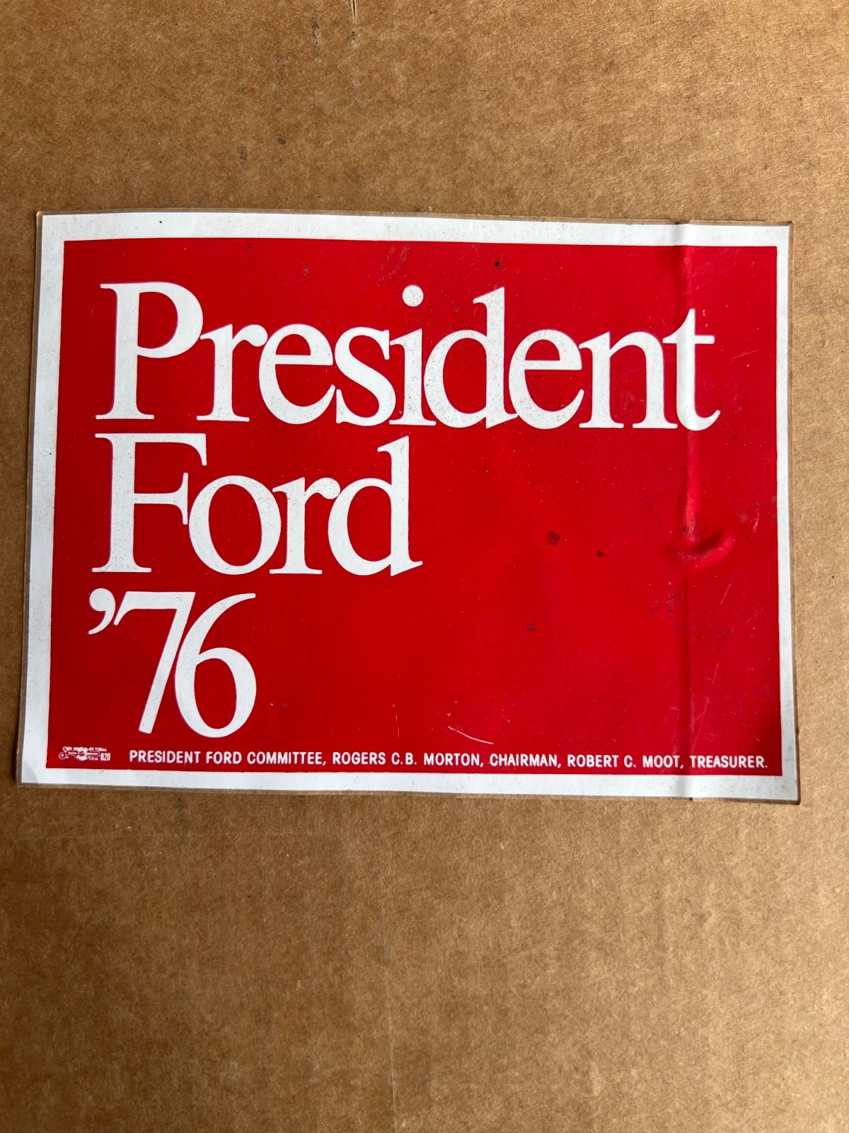 1976 president ford ’76 campaign sticker