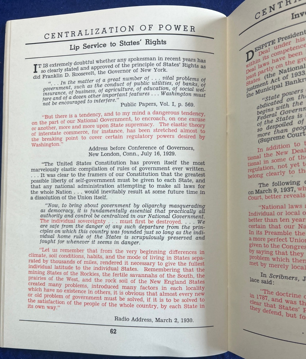Original 1940 Anti FDR Roosevelt in Red Wendell Willkie Book Supreme Court