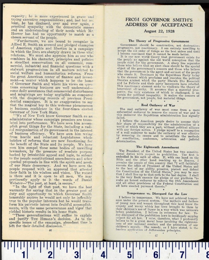 1928 WHAT EVERYBODY WANTS TO KNOW GOV ALFRED SMITH DEMOCRAT NOMINEE HOOVER NY