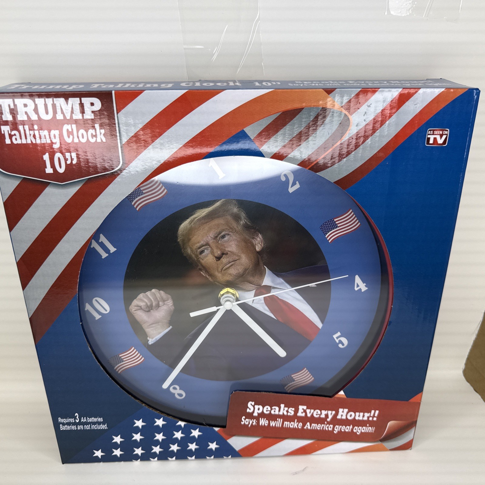 President Donald Trump Talking Clock Let’s Make America Great Again! ~NIB~