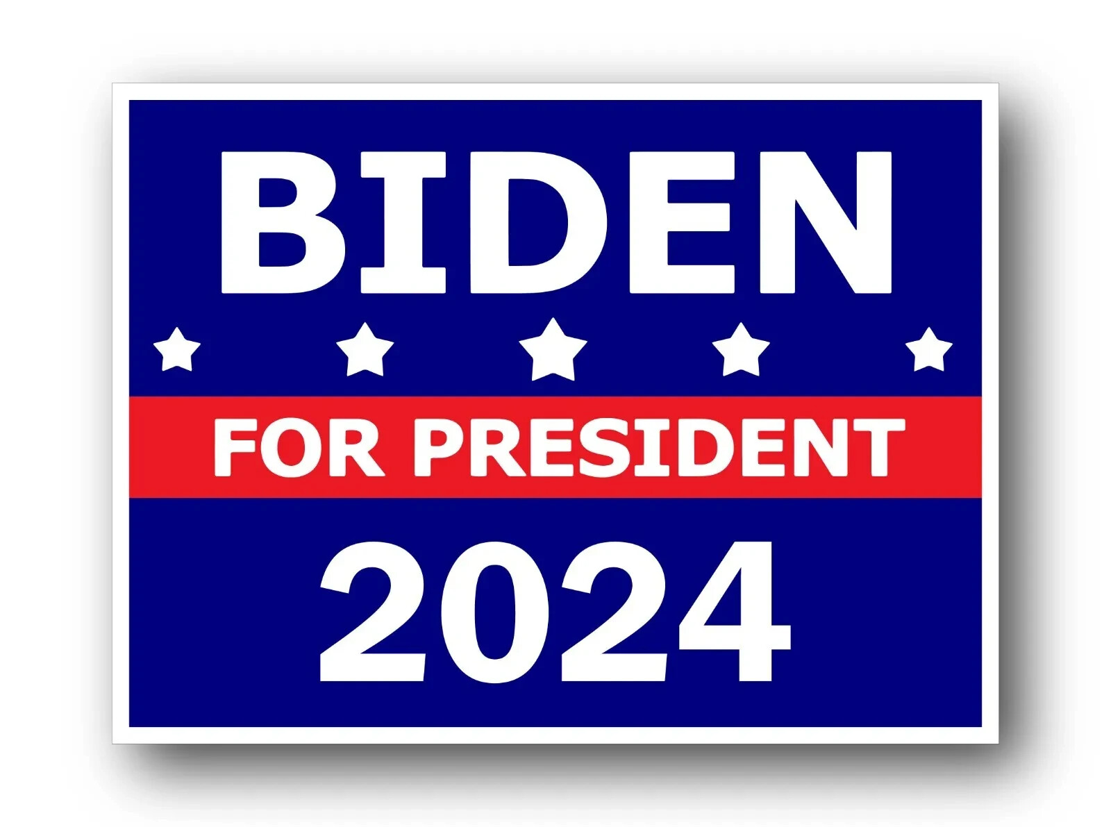 JOE BIDEN 2024 FOR PRESIDENT YARD SIGN FREE STAKE DOUBLE SIDE PRINT 18″x12″ USA