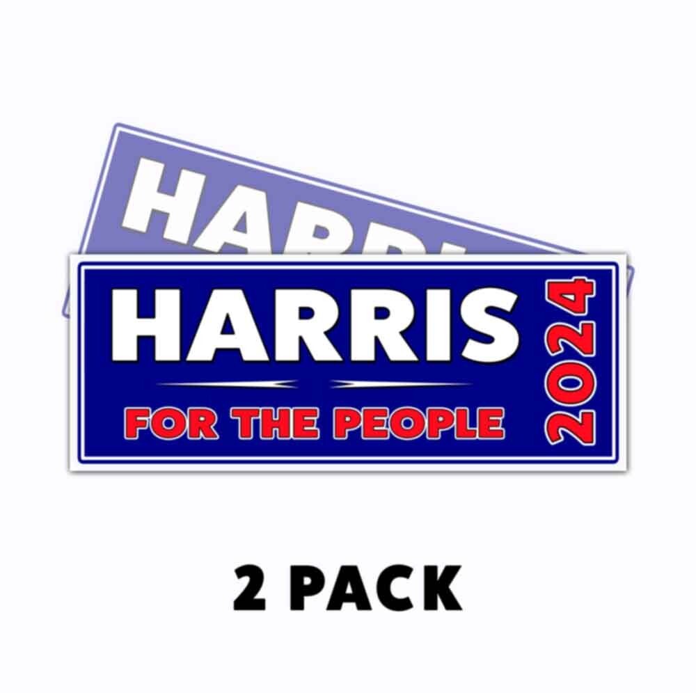 KAMALA HARRIS 2024 CAMPAIGN BUMPER STICKER DEMOCRAT 9X3 2 PACK
