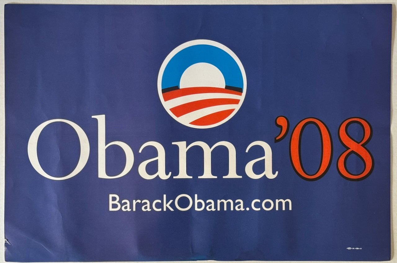 Barack Obama ’08 2008 Campaign Poster 16″x24″ Official Original – VG Condition