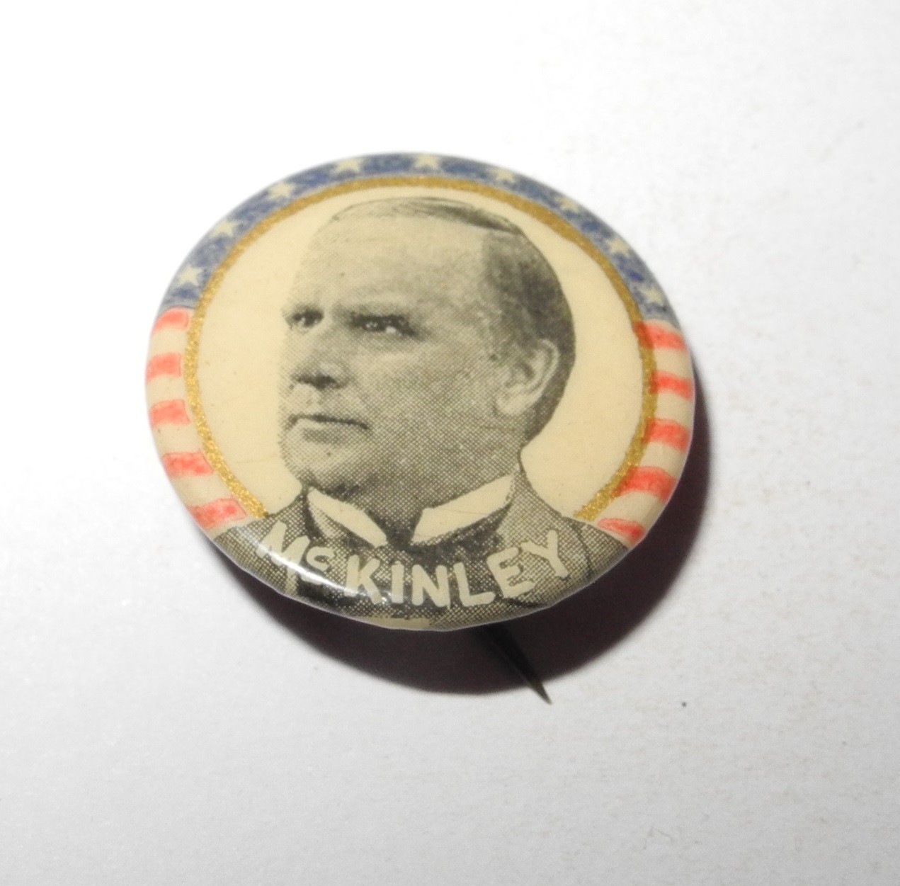 1896 William McKinley Political Campaign President Election Button 7/8″ Pin