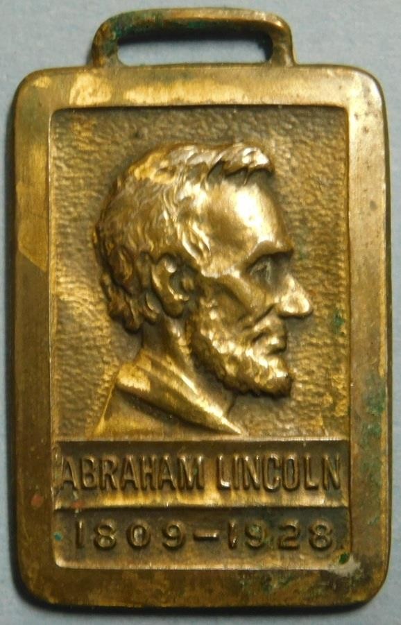 Abraham Lincoln Pittsburgh Press Essay Contest 1928 Award Watch Fob S1A2-#214-05