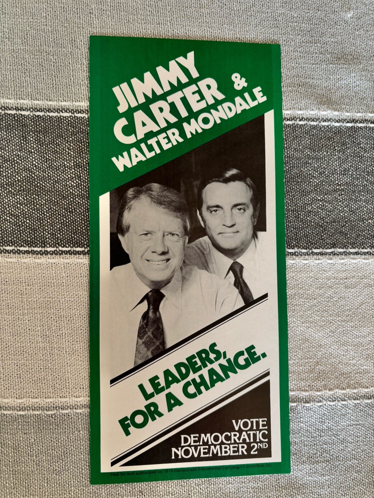 Rare Mint 1976 Jimmy Carter & Mondale Presidential Campaign Brochure