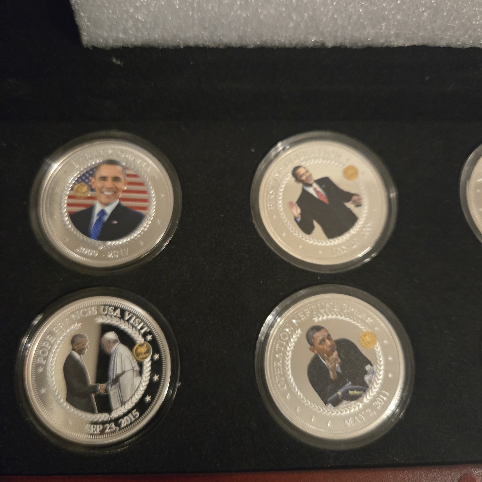 The President Obama Legacy Proof Coin Collection 2017, Plated In 99.9% Silver!