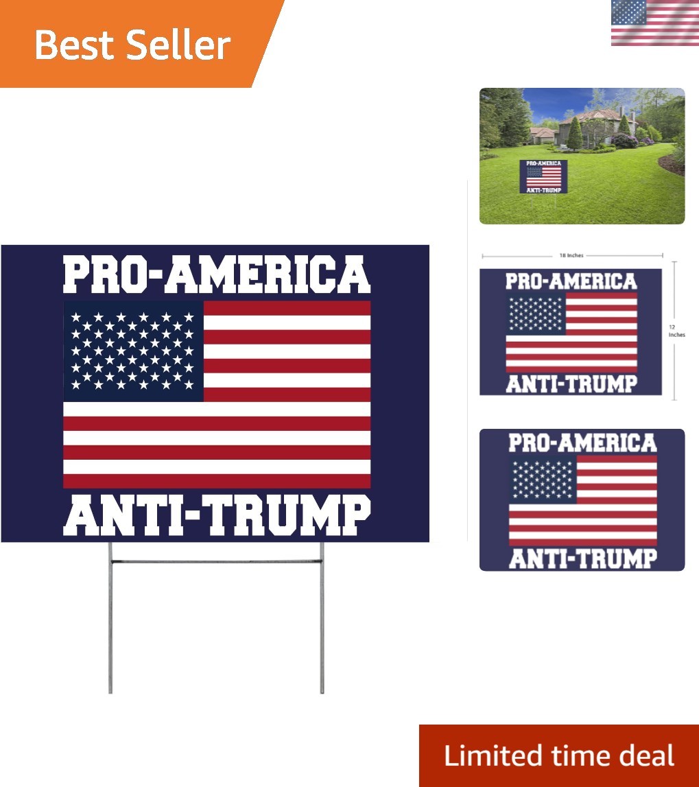 Eye-Catching 12”x18” Anti-Trump Yard Sign – Pro-Biden Political Expression