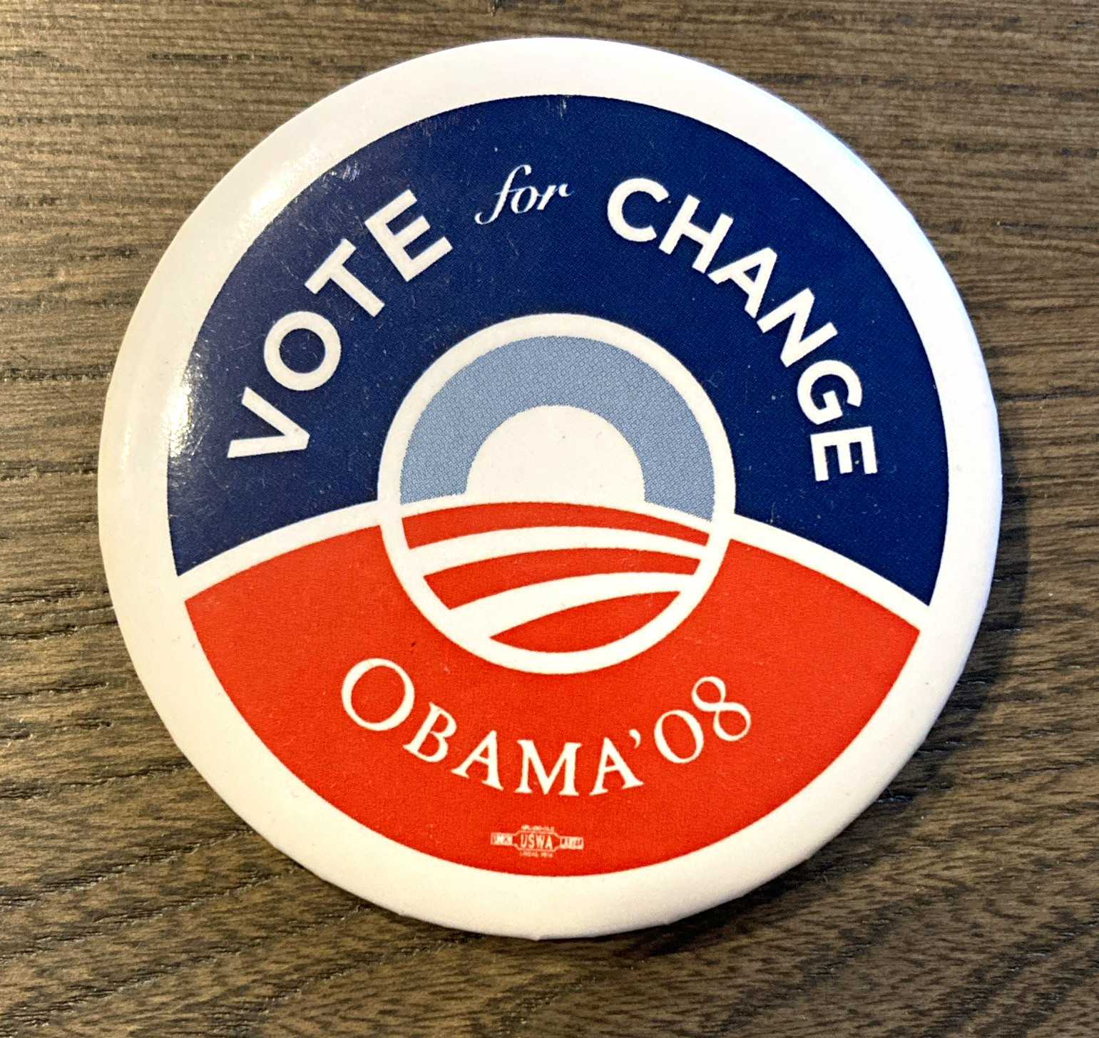 Barack Obama 2008 Campaign Button Pinback “Vote for Change” Politics USA