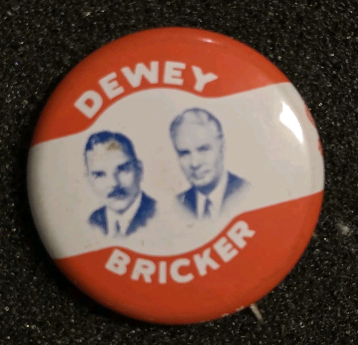Thomas Dewey John Bricker 1944 Campaign Button Vintage 1972 Reproduction