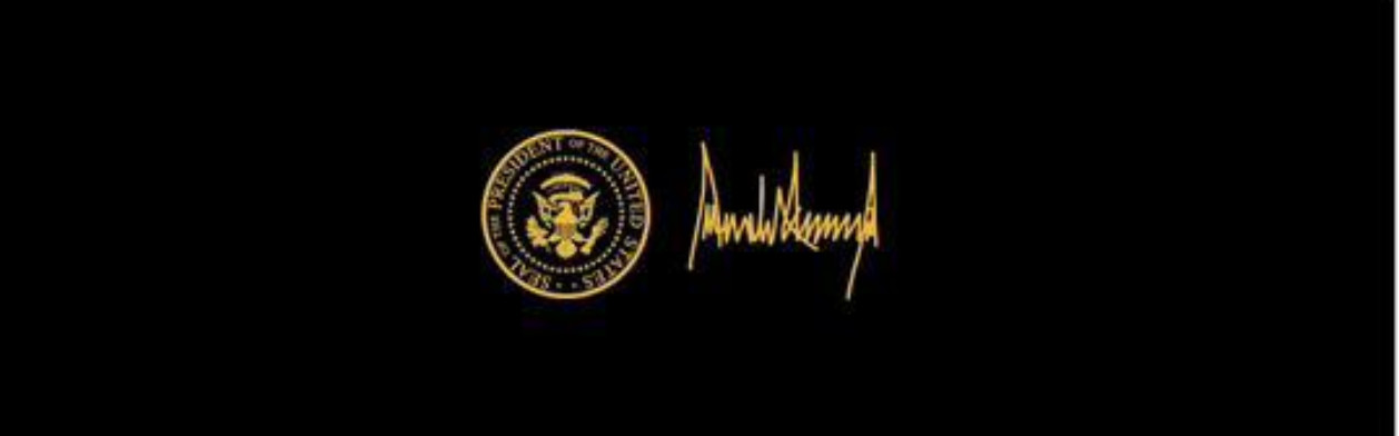 NEW President Trump Gold Presidential Seal Black Ballpoint Pen with 2 Refills