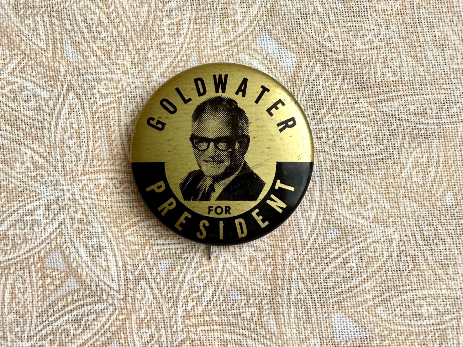 Political 1960’s Campaign Button Goldwater for President Pin Pinback
