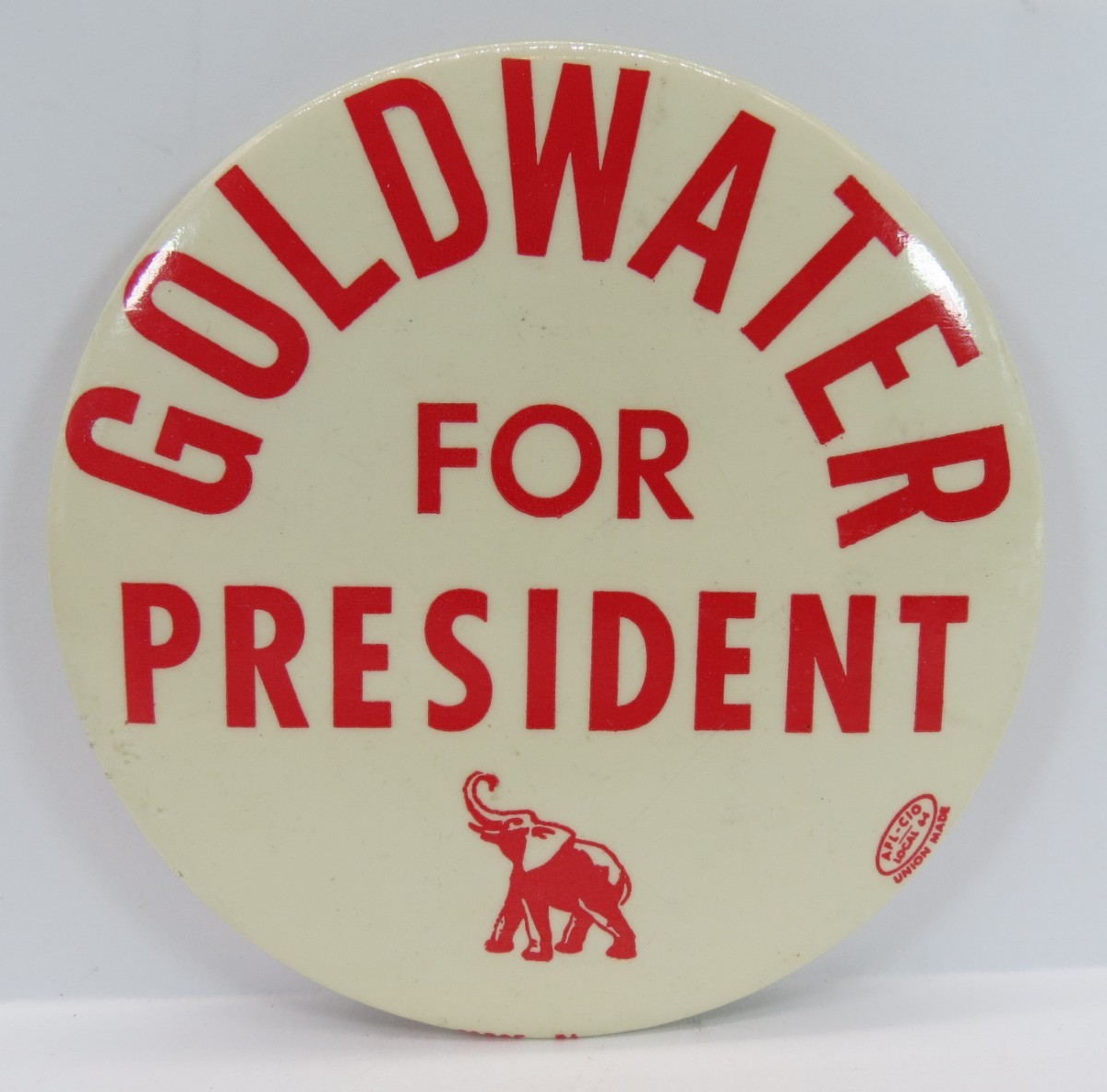 BARRY GOLDWATER FOR PRESIDENT 1964 CAMPAIGN BUTTON 3″.5