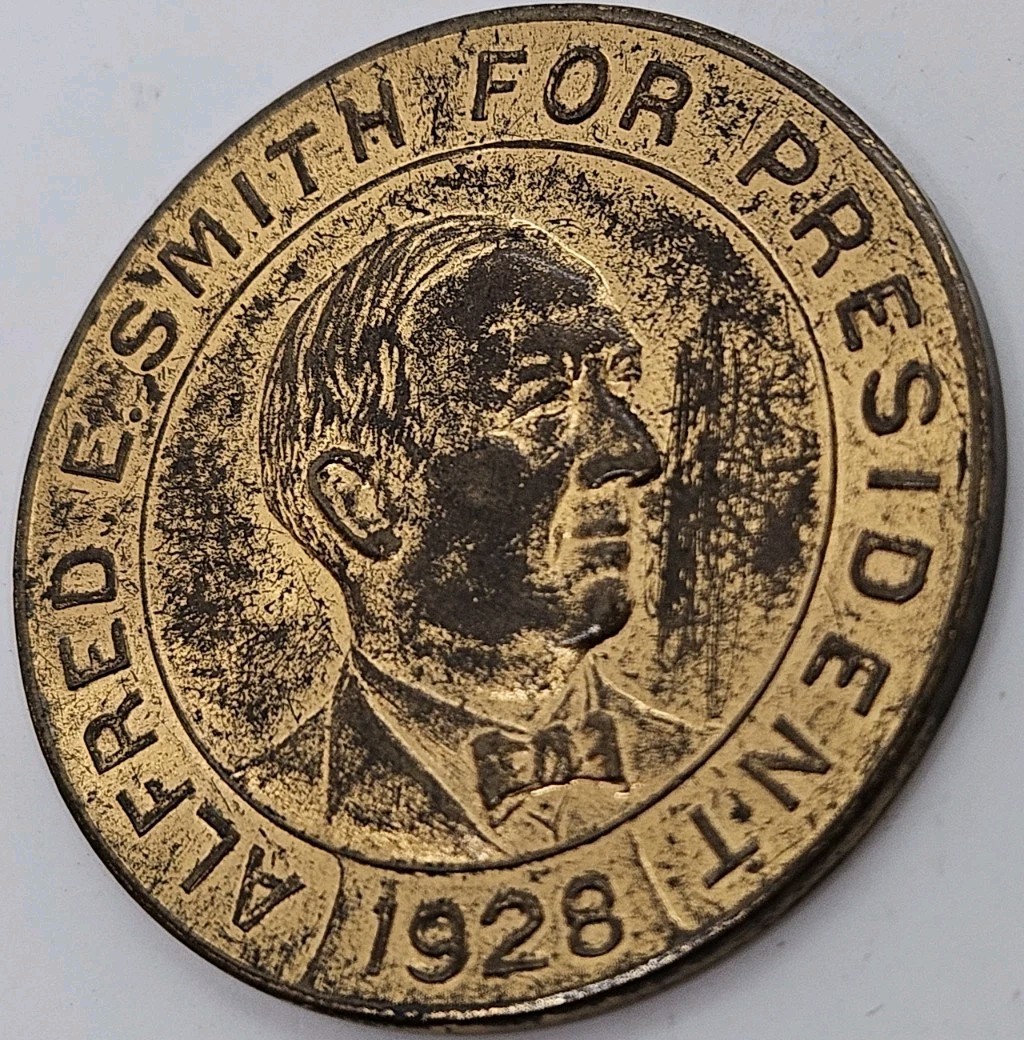 1928 ALFRED E SMITH FOR PRESIDENT U.S Presidential Campaign Medallion Coin Token