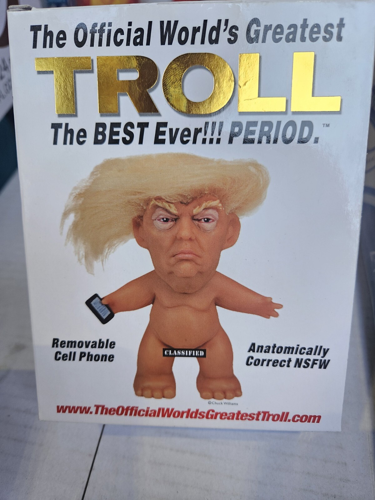 DONALD TRUMP TROLL DOLL BRAND NEW IN A BOX BY WILLAIMS STUDIOS