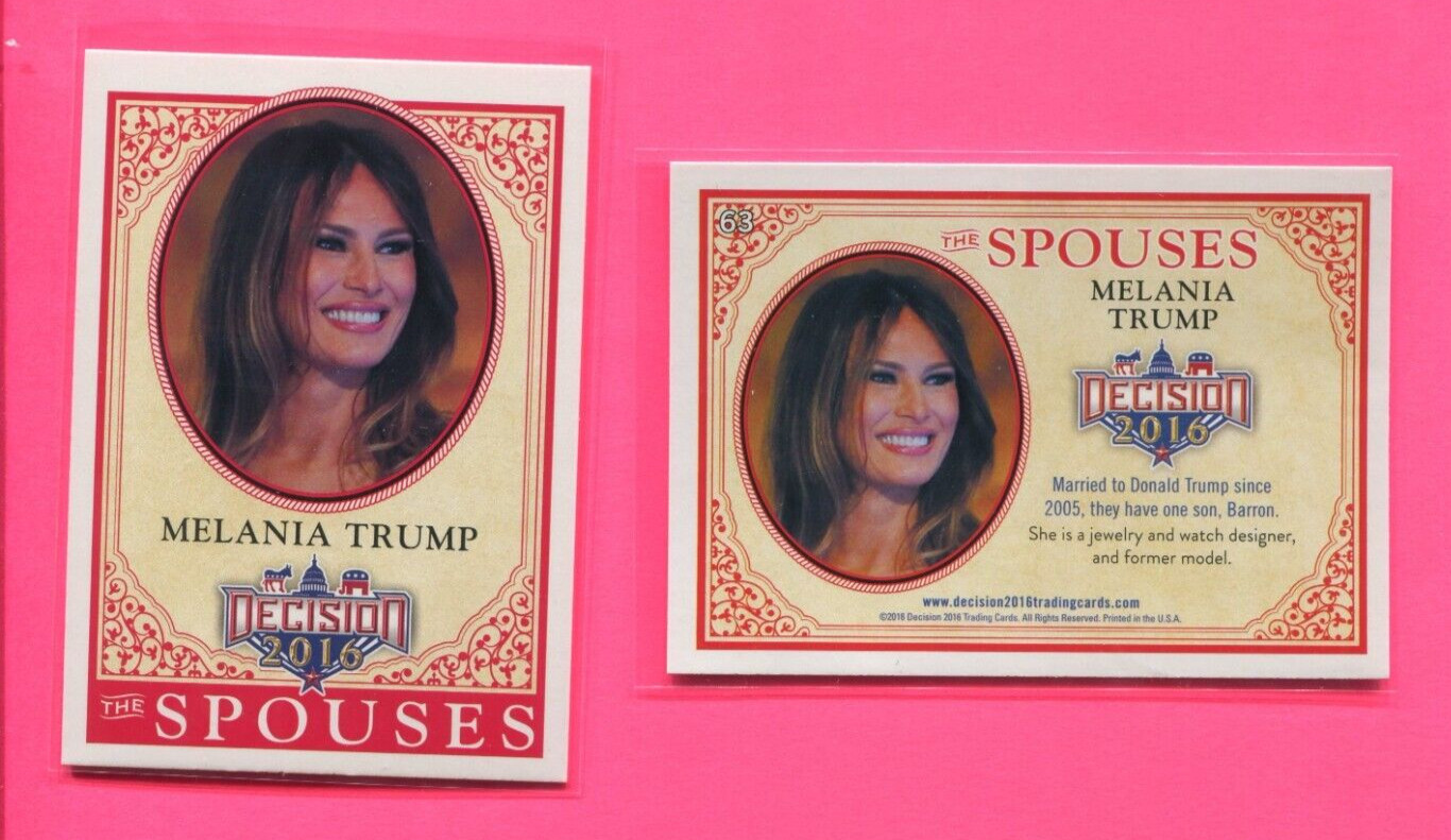 MELANIA TRUMP DECISION 2016 CARD #63 1ST LADY MINT CONDITION
