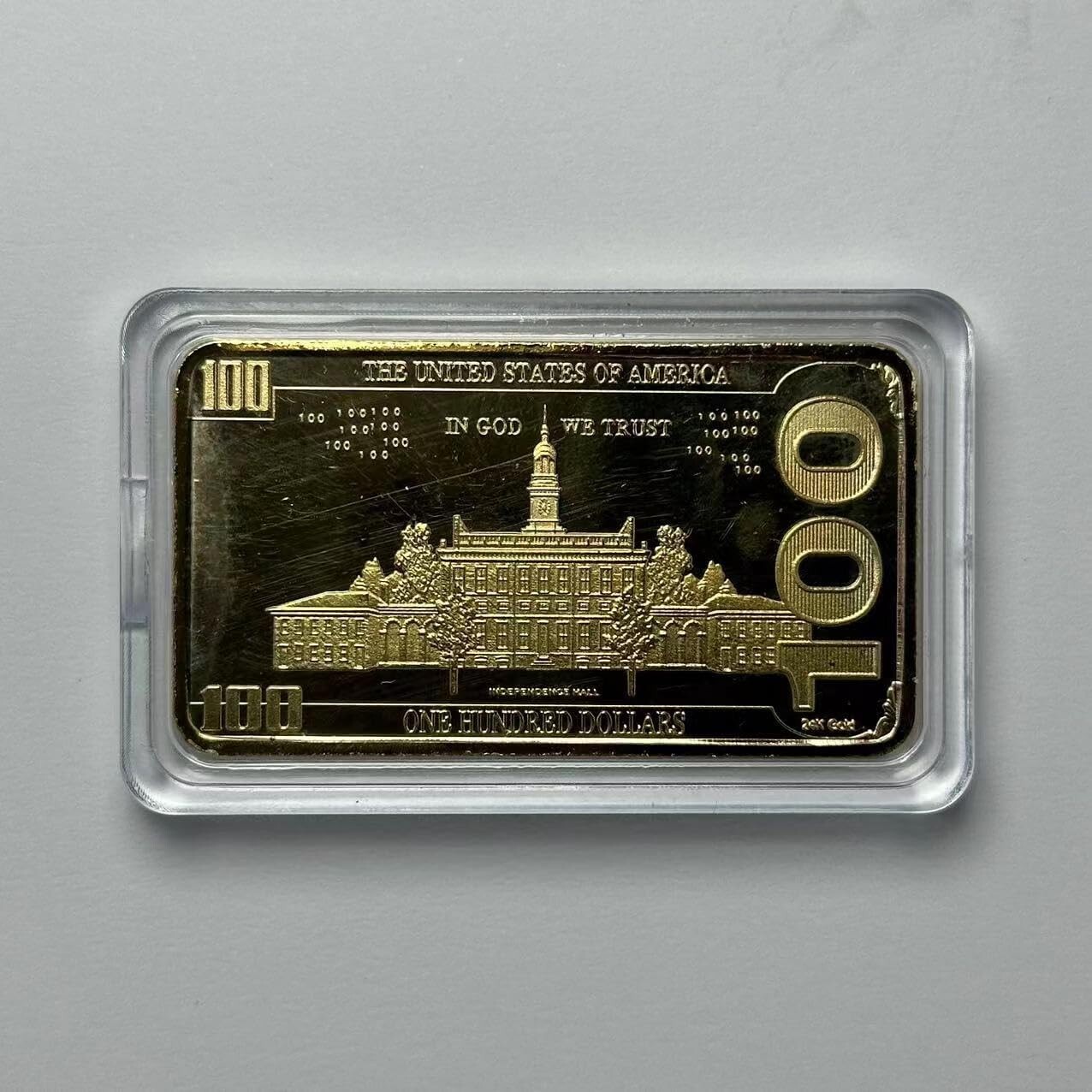 Donald Trump 24K Gold Plated $100 Bar – Collectible Coin/Bar In Protective Case