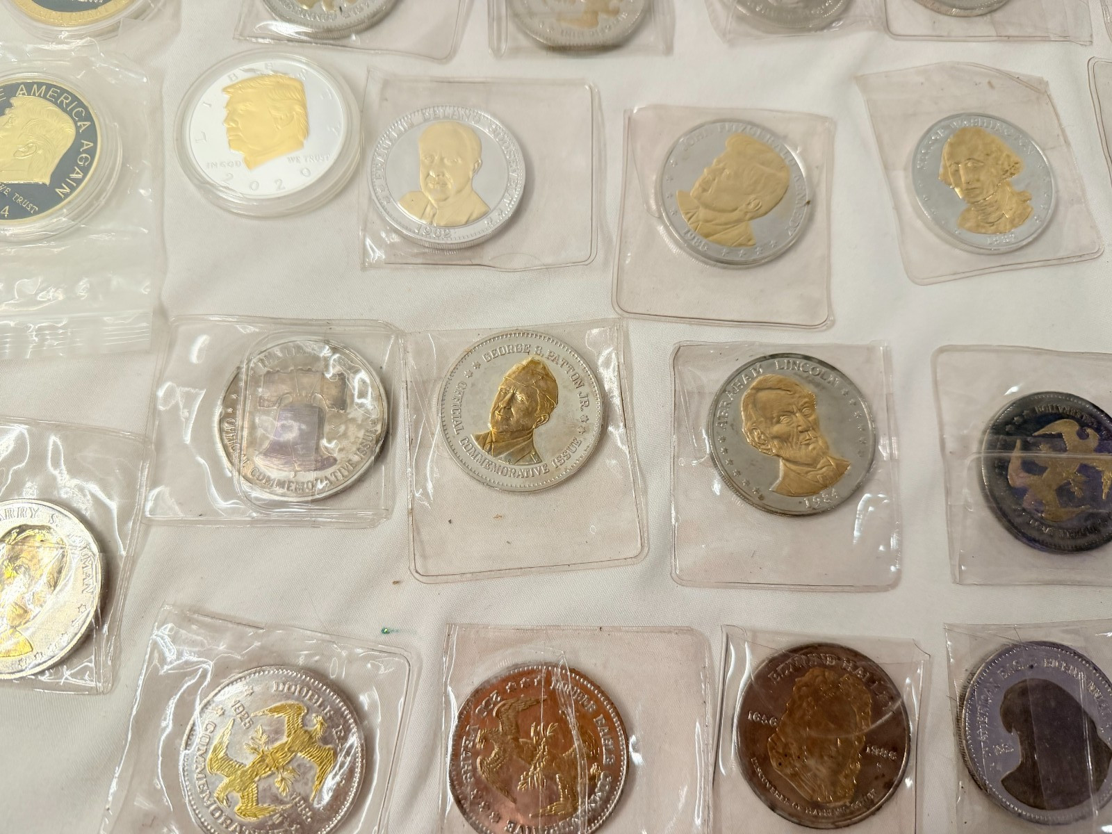 Presidential Coin LOT Lincoln Trump Washington Kennedy Roosevelt Truman Patton